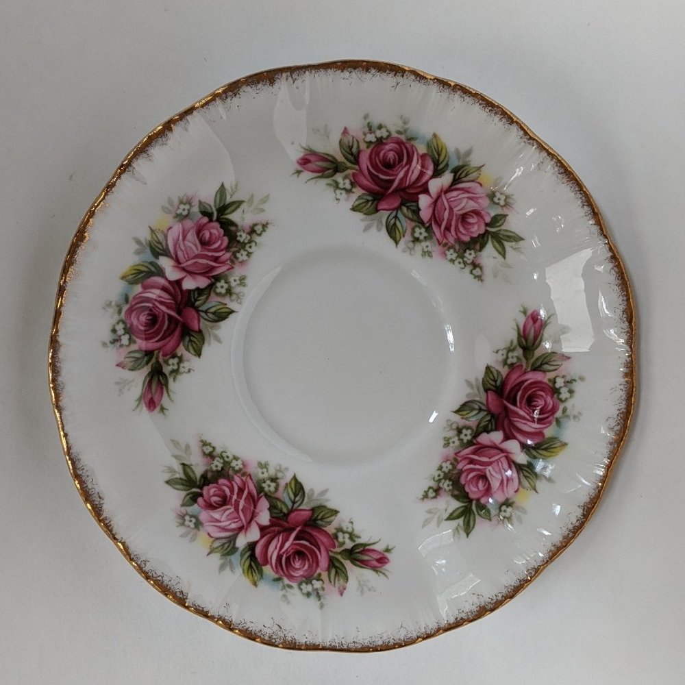 Rose Fine Bone China saucer - Vintage